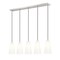 Z-Lite Farrell 5 Light Linear Chandelier, 6in. W x 11in. H, Brushed Nickel 3043P6-5L-BN - alternate 1